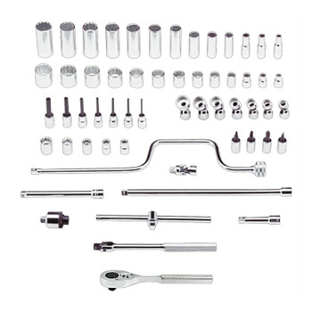 Proto Torqueplus 58 Piece Socket Sets, 3/8 in, 12 Point, Inch (1 SET / SET)