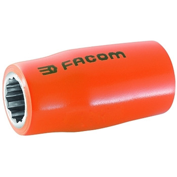 Facom Insulated Standard Sockets, 1/4 in Drive, 12 mm, 12 Points (1 EA / EA)
