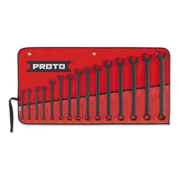 Proto 15 Piece Protoblack Torqueplus Combination Wrench Sets, 12 Points, Metric (1 SET / SET)