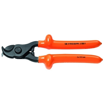 Facom Insulated Ratchet Cable Cutters, 2 in Cap., 13 3/16 in Long, Center Cut (1 EA / EA)