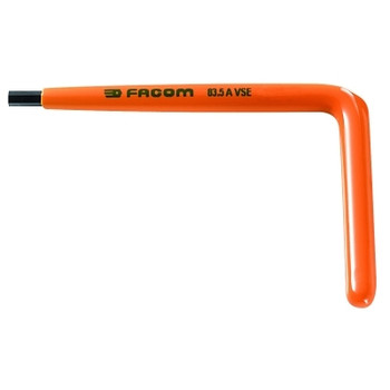 Facom Insulated Hex Keys, 10 mm, 4 29/32 in (closed); 5.100 in Long (1 EA / EA)