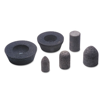 CGW Abrasives Resin Cones and Plugs, Type 17, 1 1/2 in Dia, 3 in Thick, 5/8 Arbor, 24 Grit (10 EA / BOX)