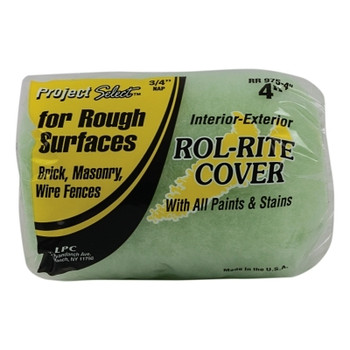 Linzer Rol-Rite Roller Cover, 4 in, 3/4 in Nap, Knit Fabric (12 EA / BOX)