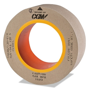 CGW Abrasives Centerless Grinding Wheels,AlumOxide,Hard Side 3/16,T1, 24X2, 12" Arbor, 80, N/S (1 EA / EA)