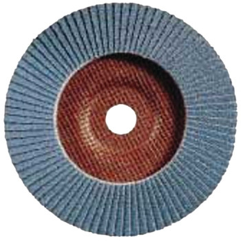 Pferd Type 27 POLIFAN SG Flap Discs, 4-1/2 in, 40 Grit, 7/8 Arbor, 13,300 RPM, Zirconia (10 EA / BX)