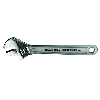 Klein Tools Extra Capacity Adjustable Wrenches, 6 in Long, 15/16 in Opening, Chrome, Dipped (1 EA / EA)
