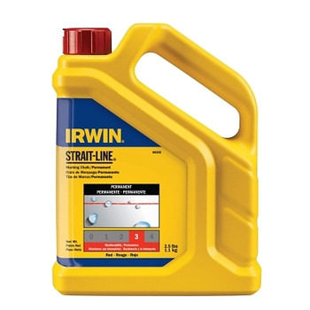 Irwin Strait-Line Permanent Staining Marking Chalk 2.5 lb, Bottle, Red (1 BTL / BTL)