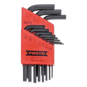 Proto Hex Key Sets, 11 per holder, Hex Tip, Inch (1 SET / SET)