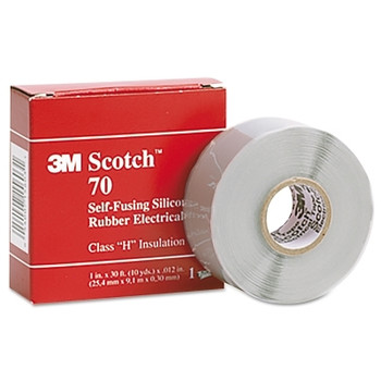 3M Abrasive Scotch Self-Fusing Silicone Rubber Electrical Tape, 1 in X 30ft, 12mil, Sky Blue Gray (1 RL / RL)