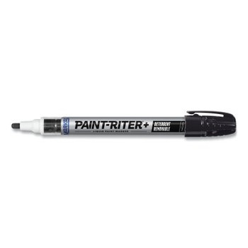 Markal Paint-Riter+ Detergent Removable Marker, 1/8 in Tip, Medium, Black (1 EA / EA)