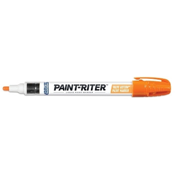 Markal Valve Action Paint Marker, Fluorescent Orange, 1/8 in, Medium (1 EA / EA)