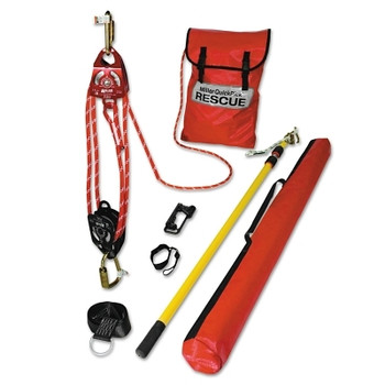 Honeywell Miller QuickPick Rescue Kit Components, 12 ft Rescue Pole, Yellow/Black (1 EA / EA)