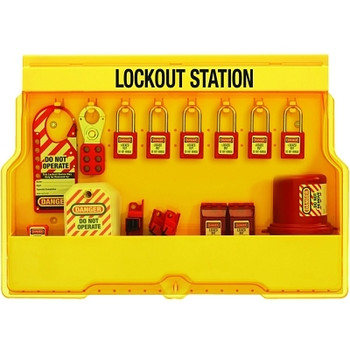 Master Lock Safety Series Lockout Stations, 22 in, Electrical, Zenex Thermoplastic (1 EA / EA)