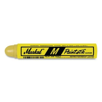 Markal Paintstik M & M-10 Markers, 11/16 in X 4 3/4 in, Yellow (12 MKR / DOZ)