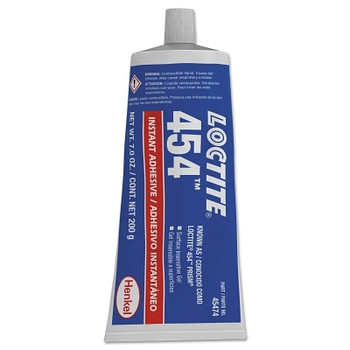 Loctite 454 Prism Instant Adhesive, Surface Insensitive Gel, 200 g, Tube, Clear (2 TUBE / CS)