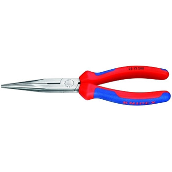 Knipex Long Nose Pliers with Cutters, 40Ã‚Â° Angle, Tool Steel, 8 in (6 EA / BOX)