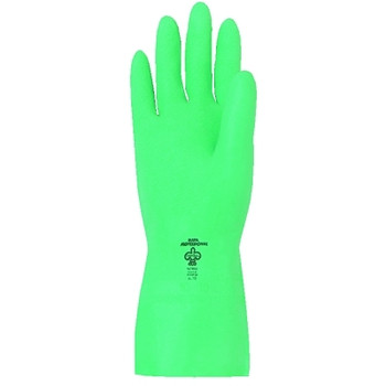 MAPA Professional StanSolv AF-18 Gloves, Flat Cuff, Flocked Lined, Size 7, Green (12 PR / BAG)