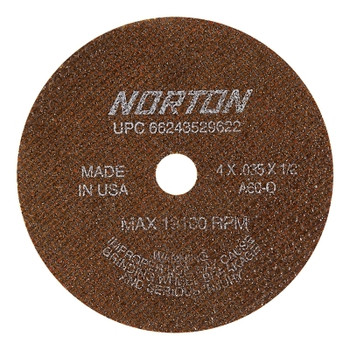 Norton OBNA2 A AO Small Diameter Cut-Off Wheels, Type 1, 4 in Dia., .035 in Thick (25 EA / BOX)