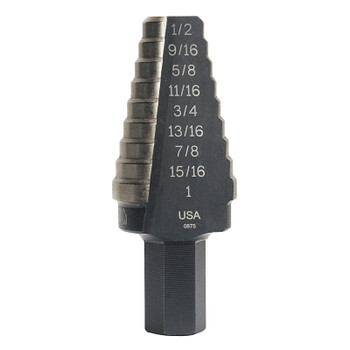 Irwin Unibit Cobalt Step Drills, 9/16 in-1 in, 8 Steps (1 EA / EA)