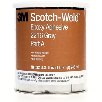 3M Industrial Scotch-Weld Epoxy Adhesive, 1 qt Can, Gray/White (6 KT / CA)