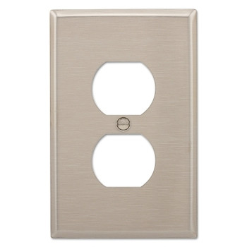 Eaton Crouse-Hinds WALLPLATE 1G DUPLEX RECEPTACLE MID SS (10 EA / PK)