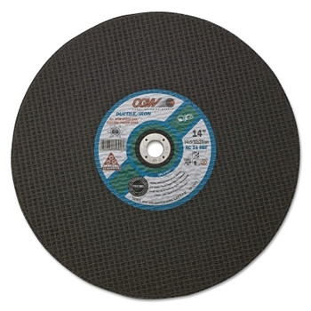 CGW Abrasives Type 1 Cut-Off Wheel,  Gas Saws, 14 in Dia, 5/32 in Thick, 24 Grit, Silicone/Alum Oxide (20 EA / BX)