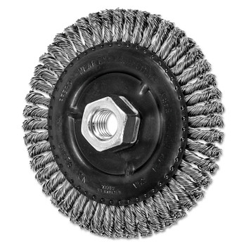 Advance Brush COMBITWIST Stringer Wheel, 4 7/8 D x 3/16 W, Stainless Steel Wire, 5/8 in - 11 (10 EA / BX)