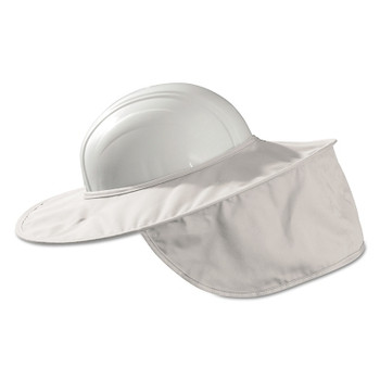 OccuNomix Hard Hat Shades, Polyester with Full Brim, White (1 EA / EA)