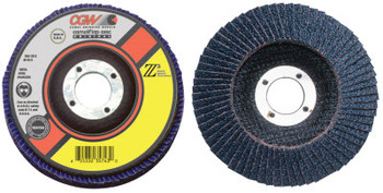 CGW Abrasives Flap Discs, Z3 -100% Zirconia, Regular, 7", 36 Grit, 7/8 Arbor, 8,600 rpm, T29 (10 EA/BOX)