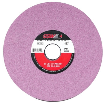CGW Abrasives Pink Surface Grinding Wheels,, 12 X 1, 3" Arbor, 46, H (2 EA / BX)