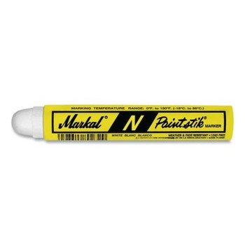 Markal Paintstik N Markers, 11/16 in, White (12 MKR / DOZ)