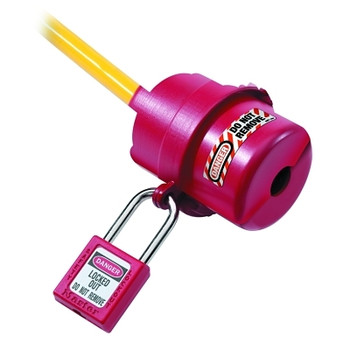 Master Lock Safety Series Rotating Electrical Plug Lockouts, 3 1/4 in L x 2 1/4 in dia. (1 EA / EA)