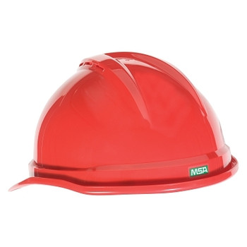 MSA V-Gard 500 Protective Cap, 6 Point Fas-Trac, Red (1 EA / EA)