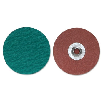 Merit Abrasives ZIRC Plus R801 PowerLock Cloth Discs-Type II, 2 in Dia., 36 Grit (100 EA / BX)