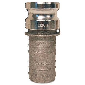 Dixon Valve Global Type E Adapters, 6 in, Hose Barb/Male, Aluminum (1 EA / EA)