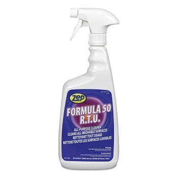 Zep Professional FORMULA 50 R.T.U. All-Purpose Cleaner, 1 qt Spray Bottle, Citrus (12 EA / CA)