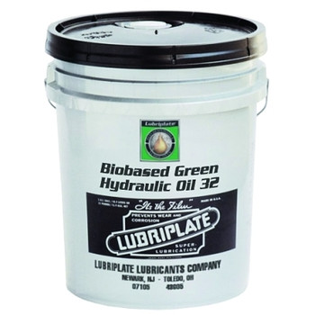 Lubriplate Bio-Based Hydraulic Oil, ISO 32, 5 gal, Pail (1 PA / PA)