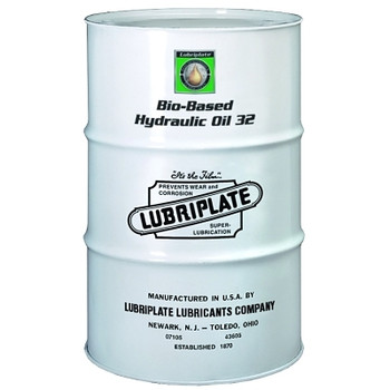 Lubriplate Bio-Based Hydraulic Oil, ISO 32, 55 gal, Drum (1 DR / DR)