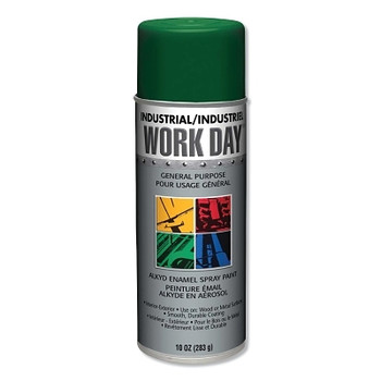 Krylon Industrial Work Day Enamel Paint, 16 oz Aerosol Can, Green (12 CN / CA)