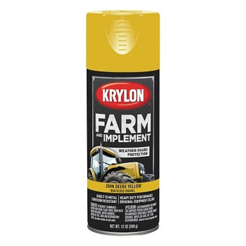 Krylon Farm and Implement Enamel Paint, 12 oz, John Deere Yellow, High Gloss (6 CN / CA)