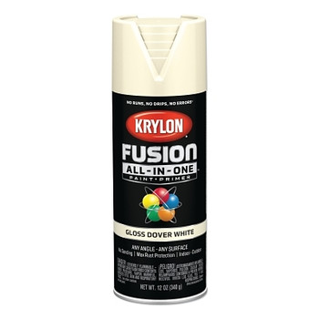 Krylon Fusion All-in-One Paint + Primer, 12 oz, White Dover, Gloss (6 CN / CA)