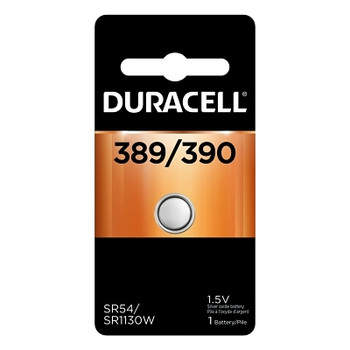 Duracell Watch/Electronic Battery, 1.5V, 389/390 Silver Oxide, 1 EA/PK (36 PK / CA)