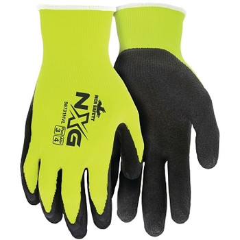 MCR Safety NXG Work Gloves, Large, Black/Hi-Viz Yellow (12 PR / DZ)