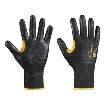 Honeywell CoreShield A2/B Coated Cut Resistant Gloves, 10/XL, HPPE Black Liner, Smooth Nitrile Black Coating, 13 ga (1 PR / PR)