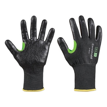 Honeywell CoreShield A4/D Coated Cut Resistant Gloves, 7/S, HPPE/Basalt, Smooth Nitrile, 13 ga, Black (1 PR / PR)
