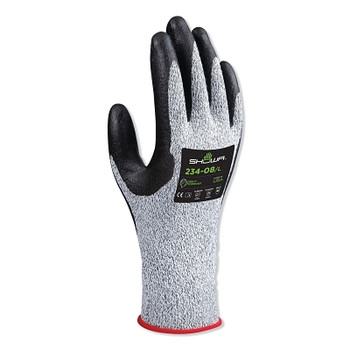 SHOWA 234 Cut Resistant Gloves, Size M, Blk/Gry (12 PR / DZ) SHOWA 234 Cut Resistant Gloves, Size M, Blk/Gry (12 PR / DZ)