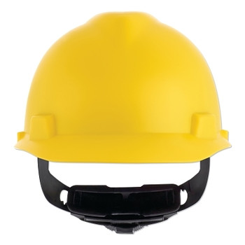 MSA V-Gard Cap-Style Hard Hat with Fas-Trac III Suspension, Matte, Yellow (1 EA / EA)