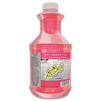 Sqwincher Liquid Concentrate, 64 oz, Bottle, Yields 5 gal, Strawberry Lemonade (1 CA / CA)