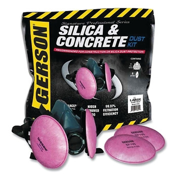 Gerson Silica and Concrete Dust Kit with P100 Pancake Filter, Medium (1 KT / KT)