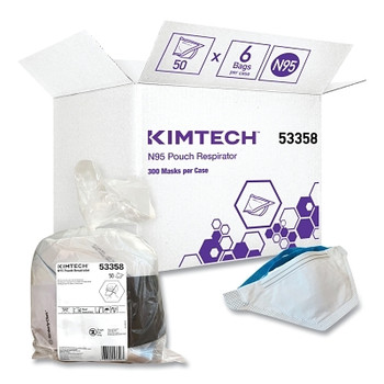Kimtech N95 Pouch Respirator, Disposable, Non-Oil Aerosolized Particulate Matter (50 EA / BG)
